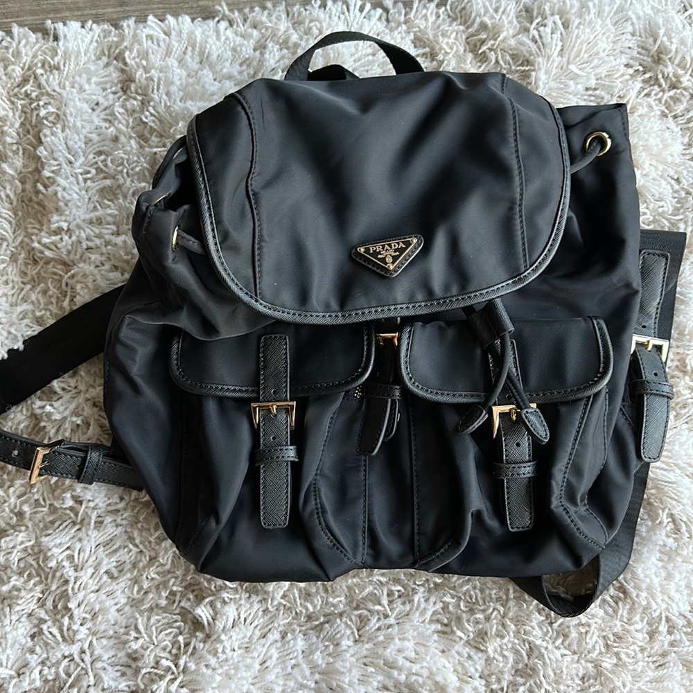 Prada nylon backpack - used one time!